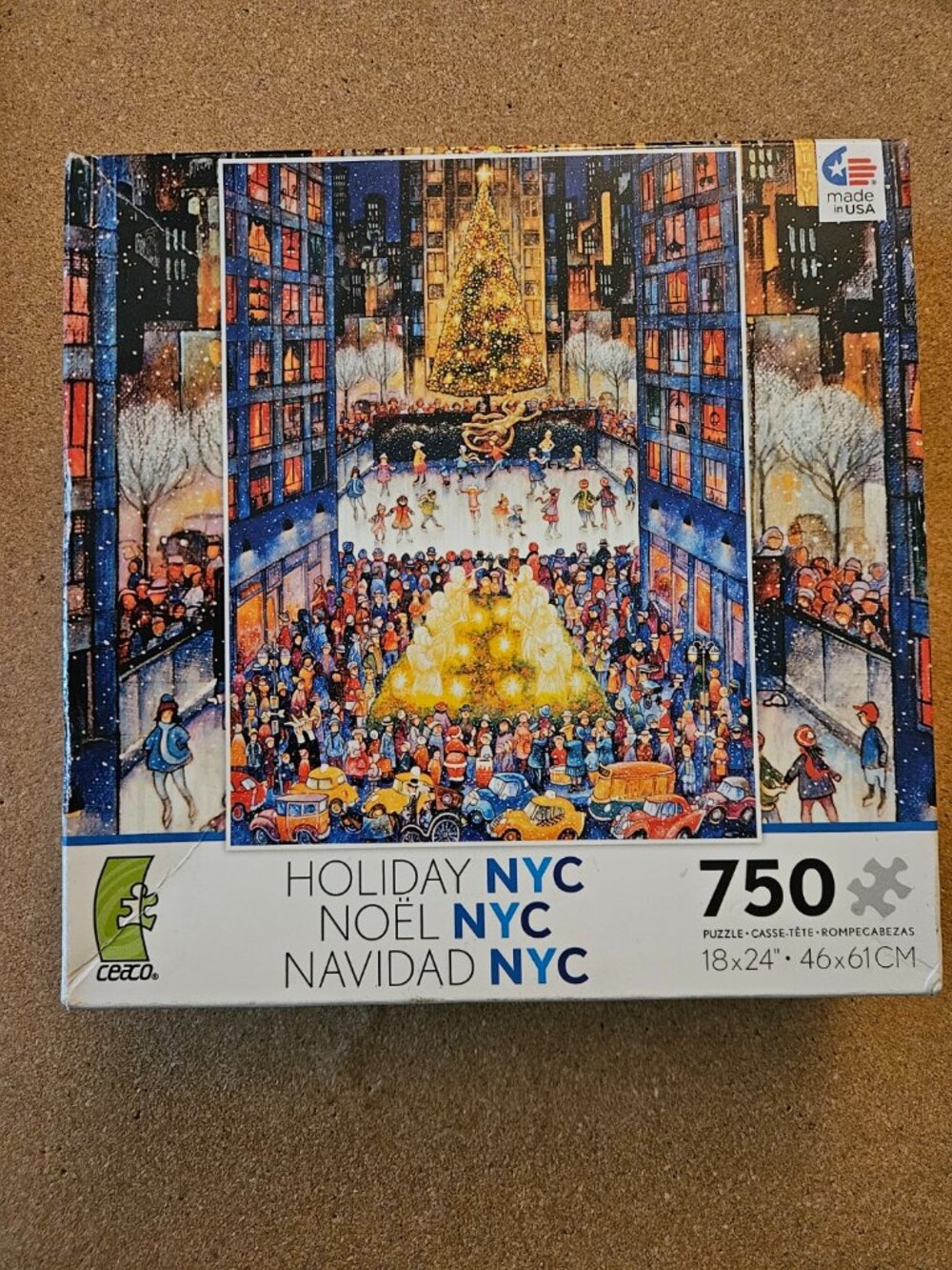 Ceaco Holiday NYC 750 Pieces Puzzle Made in USA Puzzle #2986-7 SEALED, NEW